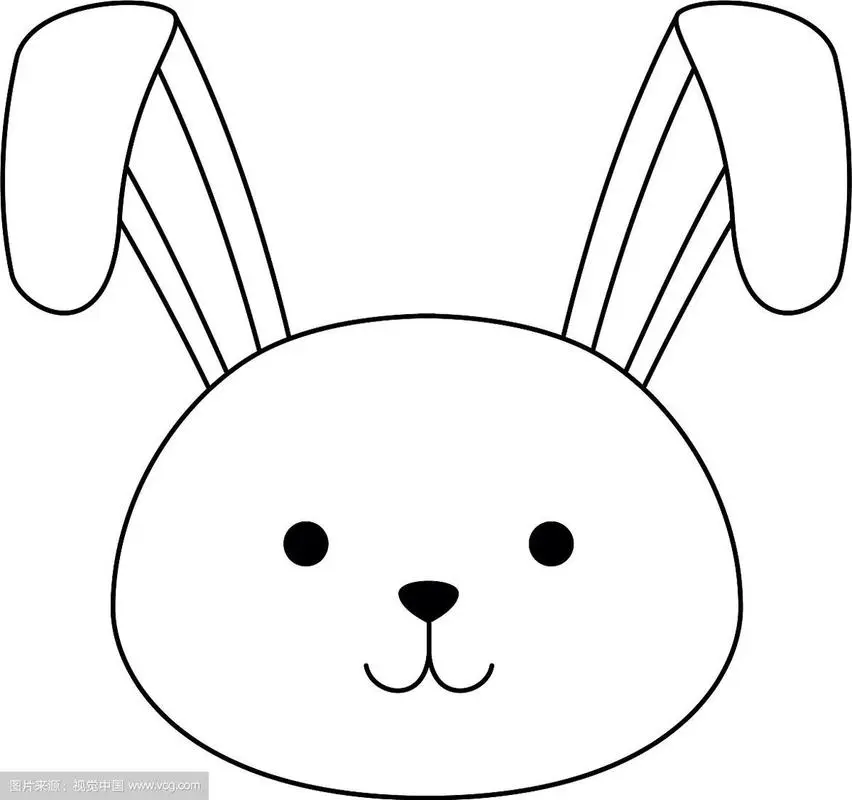 白兔头简笔画图片：可爱形象的艺术创作（白兔头简笔画图片 可爱）