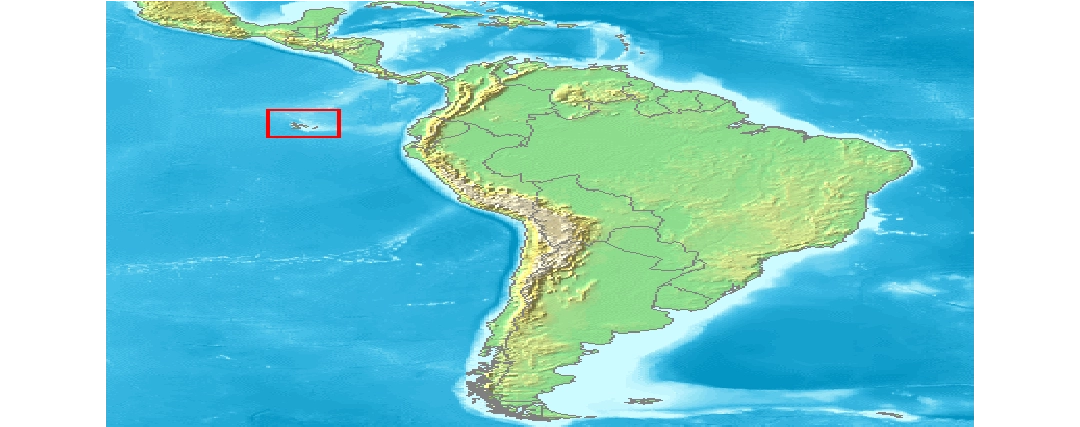 加拉帕戈斯群岛位于南美洲的西太平洋上，由13个主要岛屿、6个较小的岛屿和许多小的岩石岛组成。这个群岛闻
