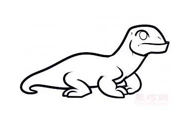 科莫多巨蜥简笔画又简单图片 科莫多巨蜥图片 简笔画