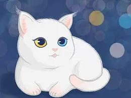 异瞳白猫图片卡通 —— 与众不同的神秘猫咪（异瞳白猫图片卡通）
