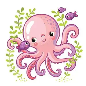 章鱼图片卡通——萌萌哒可爱物种（章鱼图片卡通可爱）