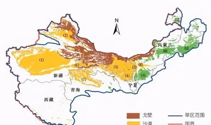 中国沙丘分布 内蒙古沙丘分布